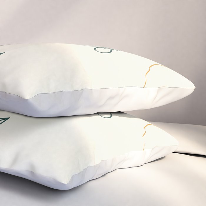 Little Line Flowers 2 Pillow Sham Gallery Image 3