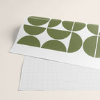 Mid Century Modern Geometric 04 Olive Green Wrapping Paper Gallery Image 2