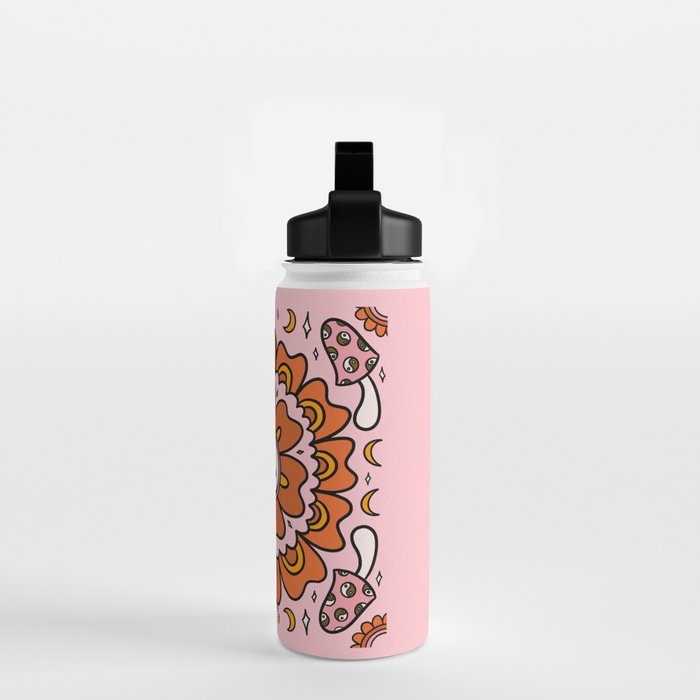 Spooky Yin Yang Flower Water Bottle Gallery Image 2