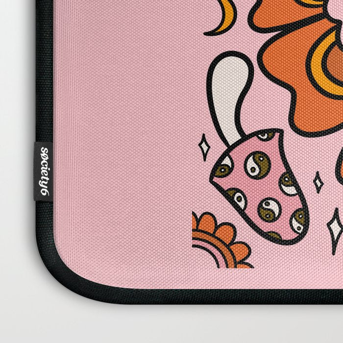 Spooky Yin Yang Flower Laptop Sleeve Gallery Image 3