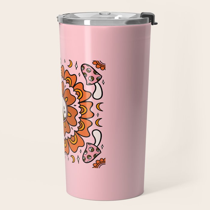 Spooky Yin Yang Flower Travel Mug Gallery Image 2