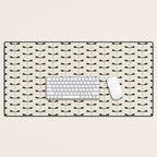 Dragonfly Pattern VIII Neutral Off White Desk Mat Gallery Image 1
