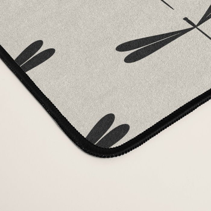 Dragonfly Pattern VIII Neutral Off White Desk Mat Gallery Image 4