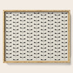 Dragonfly Pattern VIII Neutral Off White Serving Tray Gallery Image 1