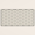 Dragonfly Pattern VIII Neutral Off White Desk Mat Gallery Image 3