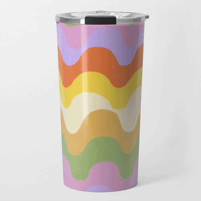 Pastel waves Travel Mug Gallery Image 1
