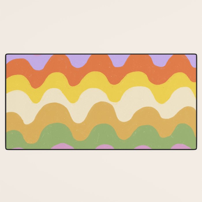 Pastel waves Desk Mat Gallery Image 3