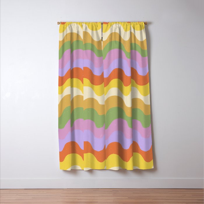 Pastel waves Window Curtain Gallery Image 3