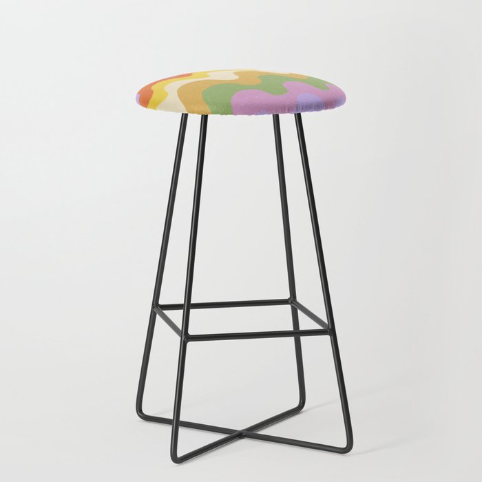 Pastel waves Stool Gallery Image 1