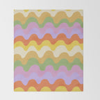 Pastel waves Throw Blanket Gallery Image 2