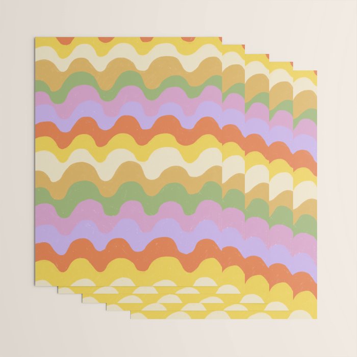 Pastel waves Wrapping Paper Gallery Image 3