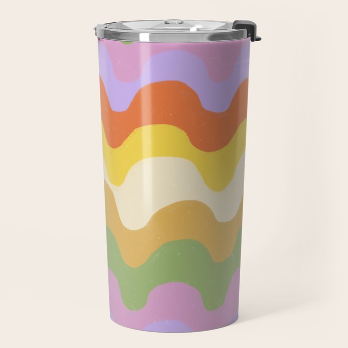 Pastel waves Travel Mug Gallery Image 2