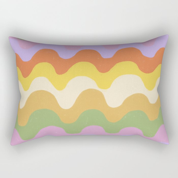 Pastel waves Rectangular Pillow Gallery Image 2