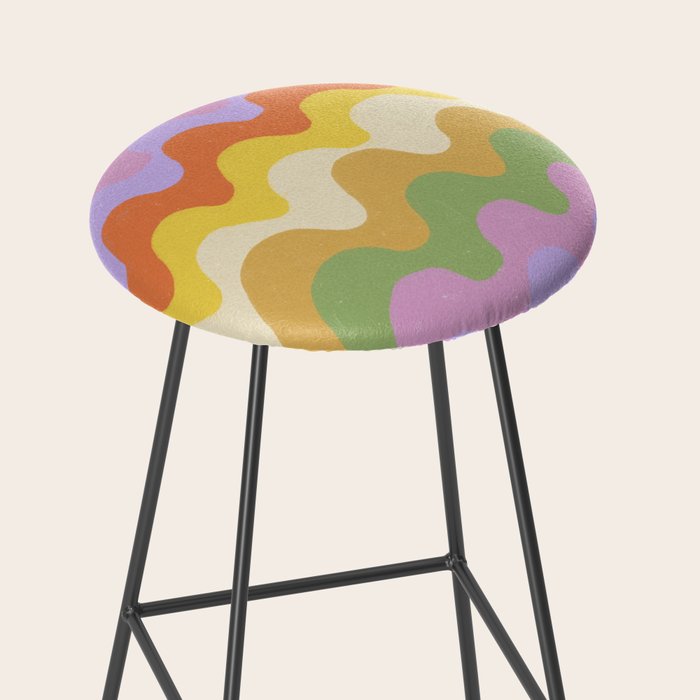 Pastel waves Stool Gallery Image 2