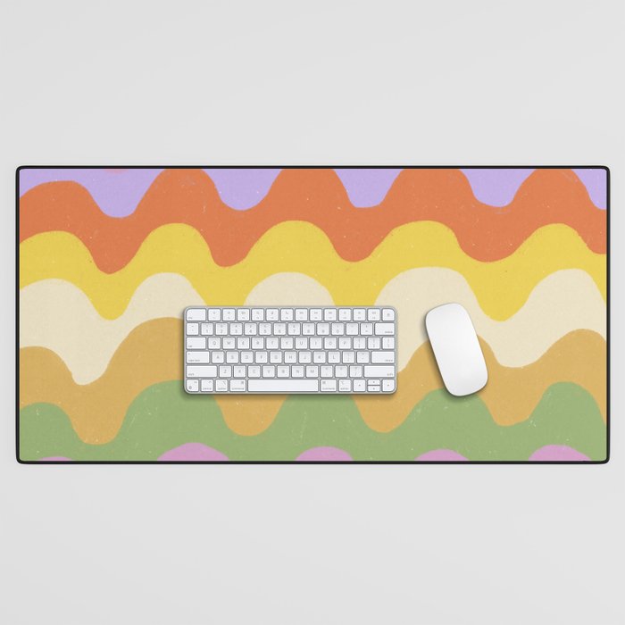 Pastel waves Desk Mat Gallery Image 1