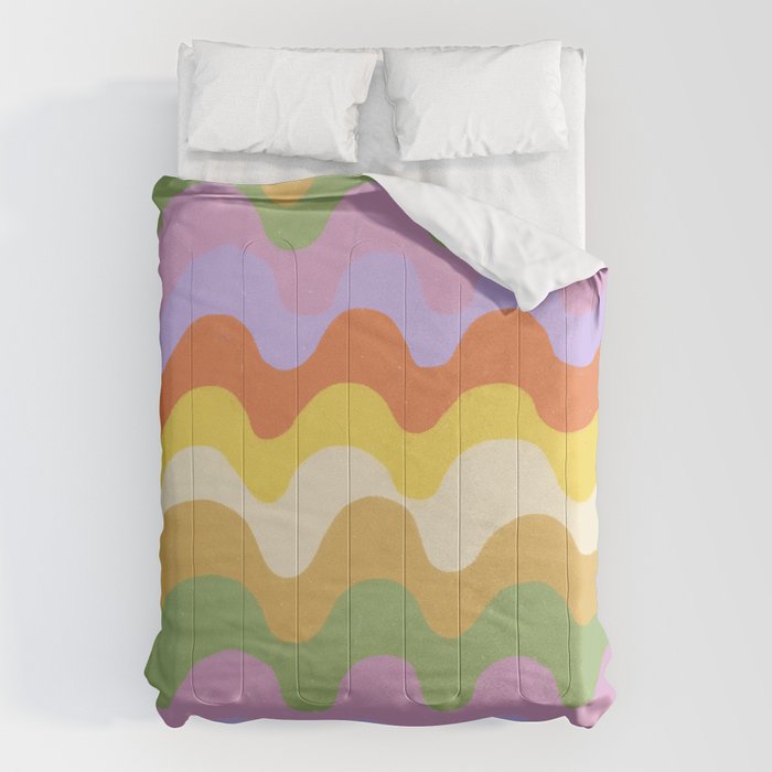Pastel waves Comforter Gallery Image 6