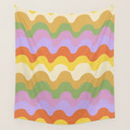 Pastel waves Wall Tapestry Gallery Image 4