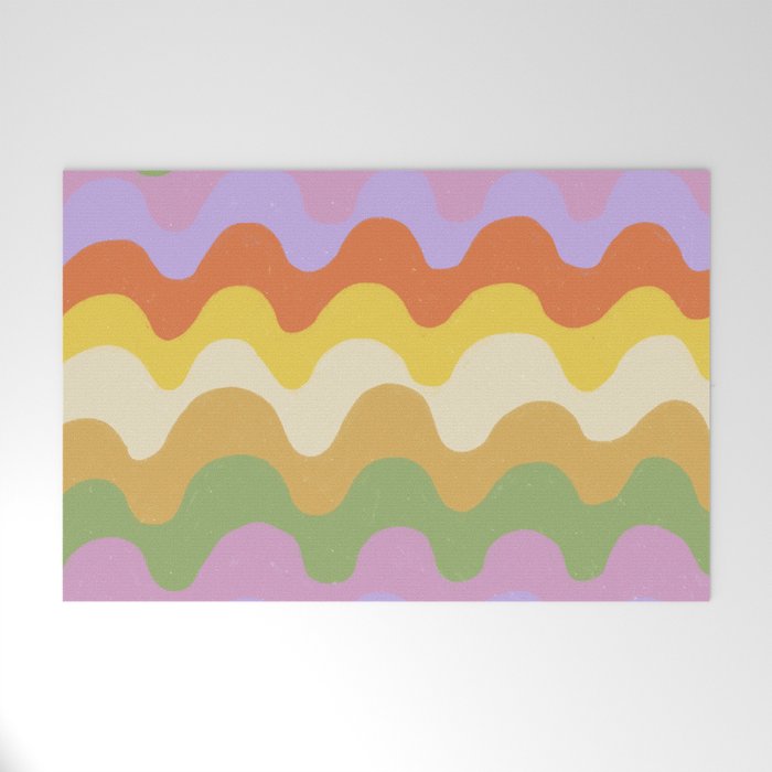 Pastel waves Welcome Mat Gallery Image 1