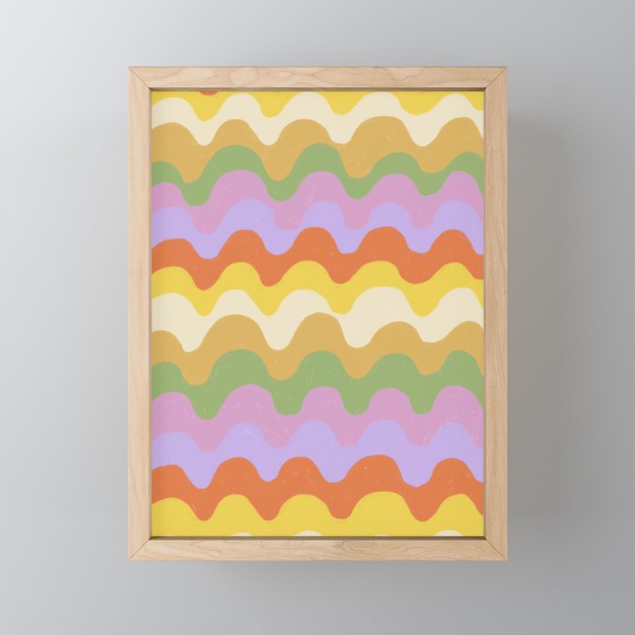 Pastel waves Mini Art Print Gallery Image 1