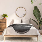 Black & White Plants / Elephant Ear Comforter Gallery Image 3