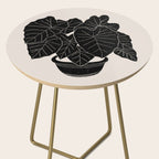 Black & White Plants / Elephant Ear Side Table Gallery Image 2