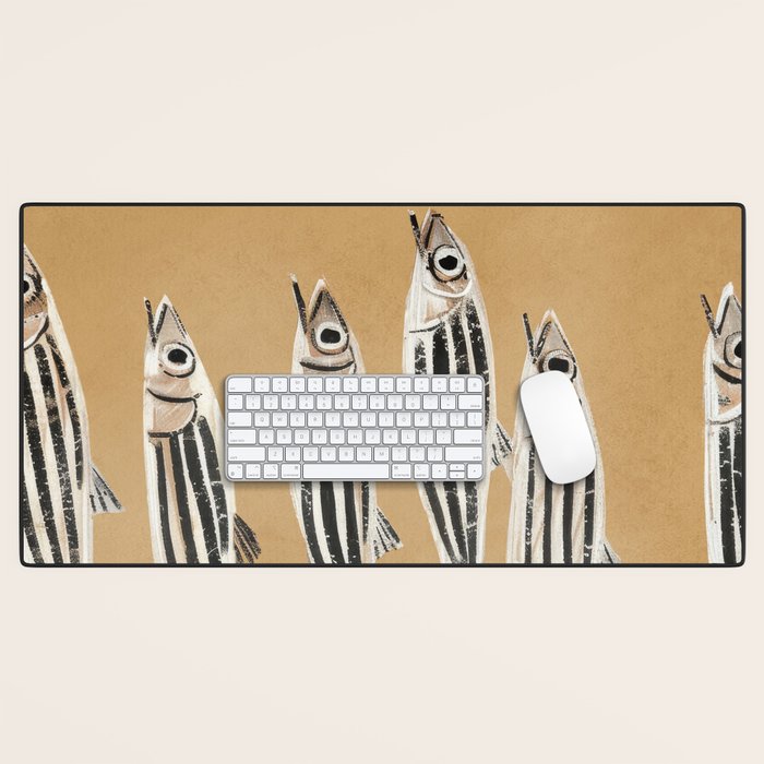 Minimal Fish Study Desk Mat Gallery Image 1