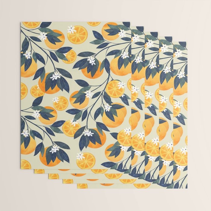 Oranges pattern Wrapping Paper Gallery Image 3