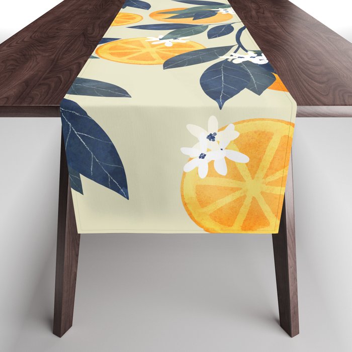 Oranges pattern Table Runner Gallery Image 1