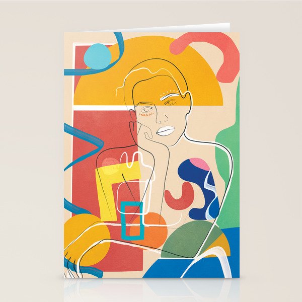 Abstract Woman 10 Stationery Card Gallery Image 2
