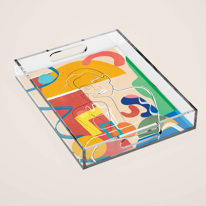 Abstract Woman 10 Acrylic Tray Gallery Image 1