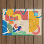 Abstract Woman 10 Outdoor Rug Gallery Image 1