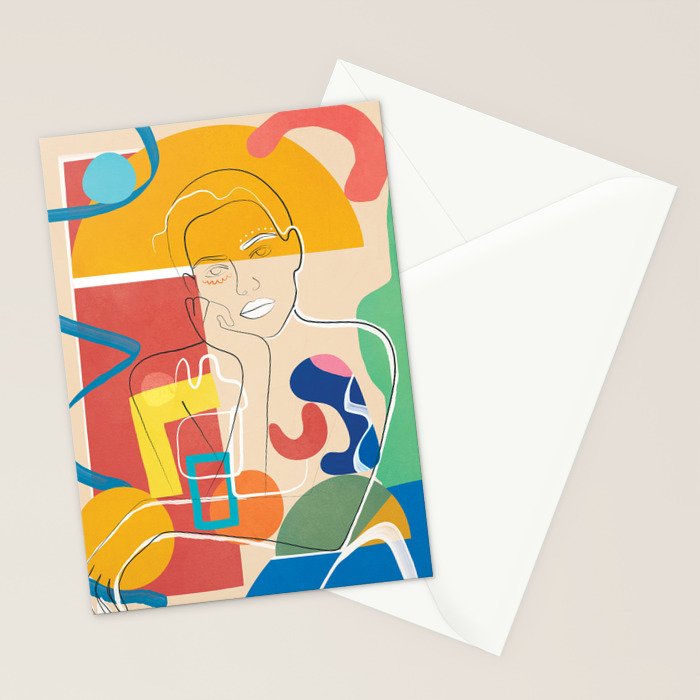 Abstract Woman 10 Stationery Card Gallery Image 2