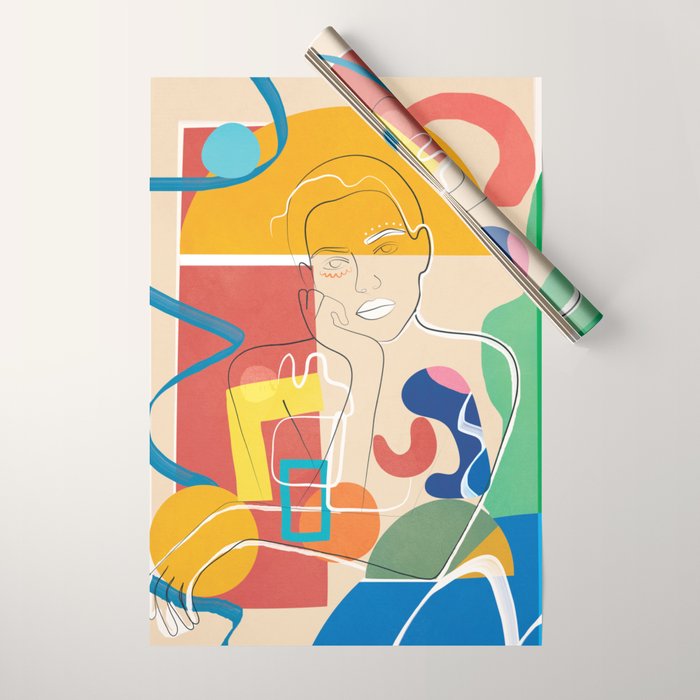Abstract Woman 10 Wrapping Paper Gallery Image 1