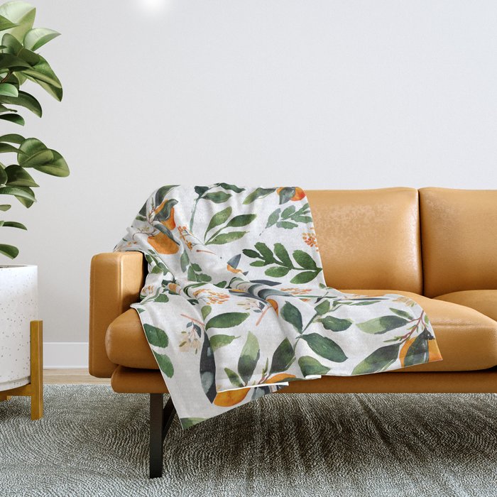 Orange Grove Throw Blanket Gallery Image 1