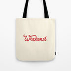 weekend in red Tote Bag Gallery Image 1