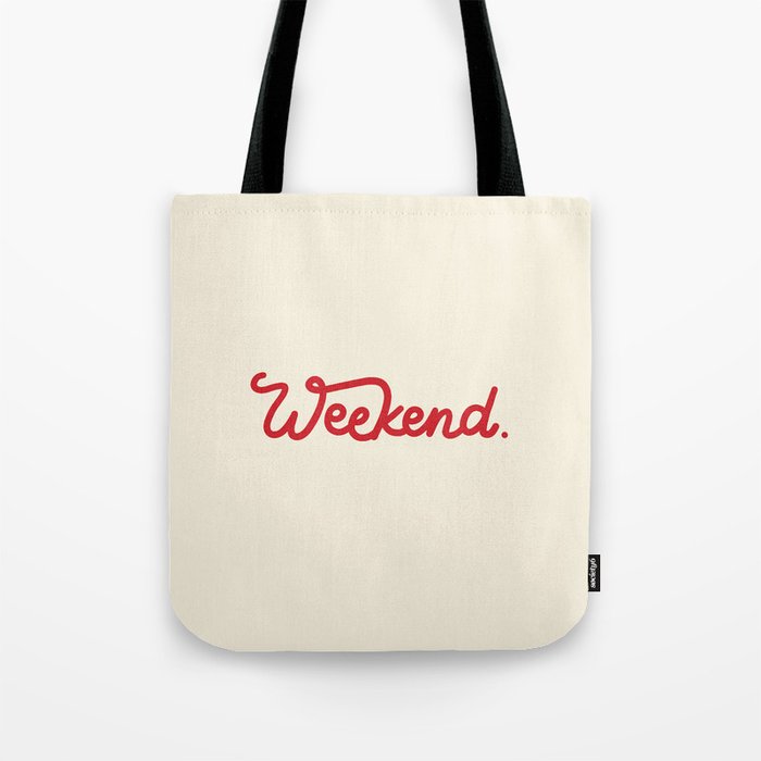 weekend in red Tote Bag Gallery Image 1