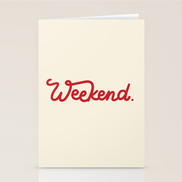 weekend in red Stationery Card Gallery Image 2