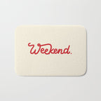 weekend in red Bath Mat Gallery Image 1