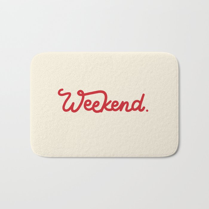 weekend in red Bath Mat Gallery Image 1