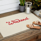 weekend in red Outdoor Rug Gallery Image 2