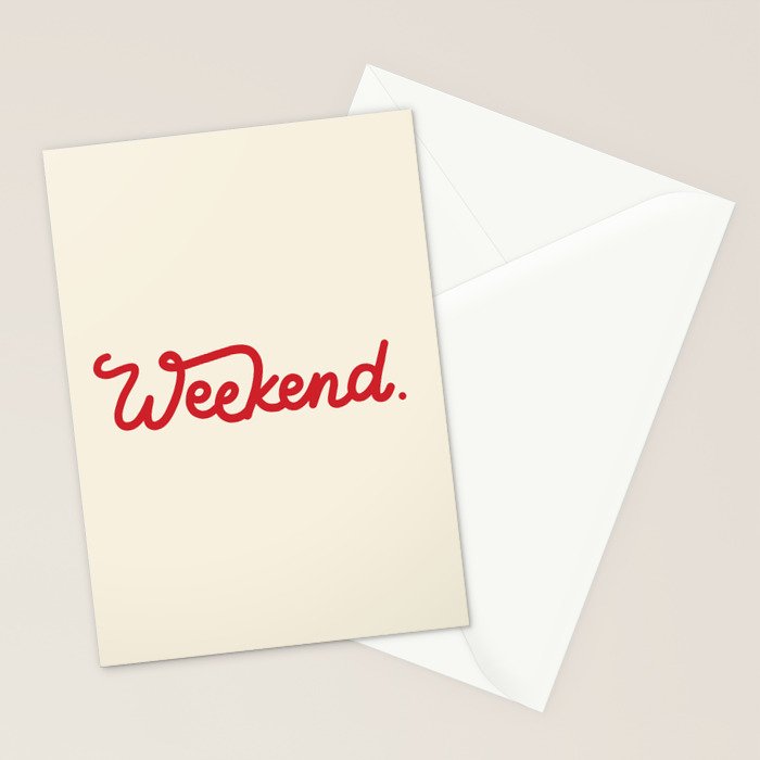 weekend in red Stationery Card Gallery Image 2
