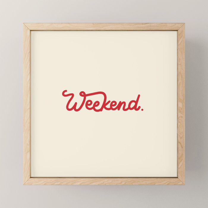 weekend in red Mini Art Print Gallery Image 1