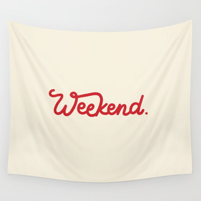 weekend in red Wall Tapestry Gallery Image 4