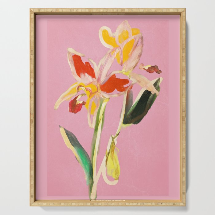 Abstract Minimal Flowers 11 Serving Tray Gallery Image 1