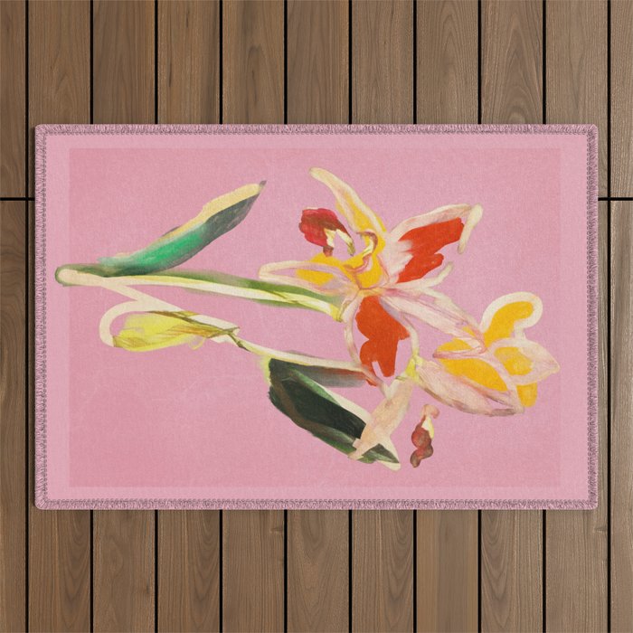 Abstract Minimal Flowers 11 Outdoor Rug Gallery Image 1