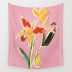 Abstract Minimal Flowers 11 Wall Tapestry Gallery Image 4