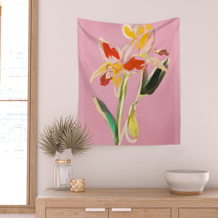Abstract Minimal Flowers 11 Wall Tapestry Gallery Image 2