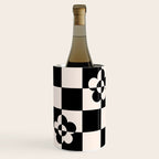 Mid century modern geometric black and white pattern Wine Chiller Gallery Image 3