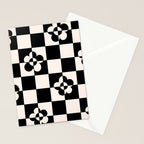 Mid century modern geometric black and white pattern Stationery Card Gallery Image 2