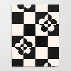 Mid century modern geometric black and white pattern Notebook Gallery Image 4